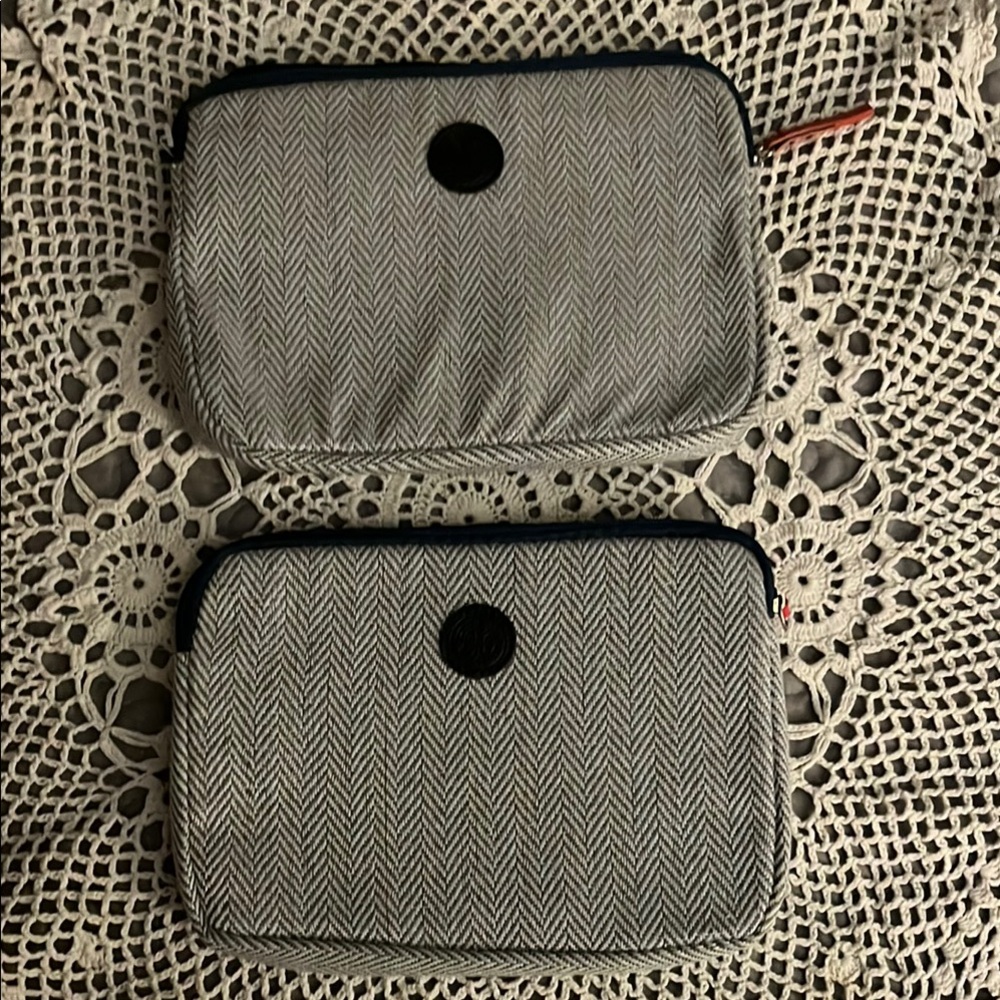 2 Air France Amenity Kit Business Class 2024 and 2023 Blue Herringbone. NWOT